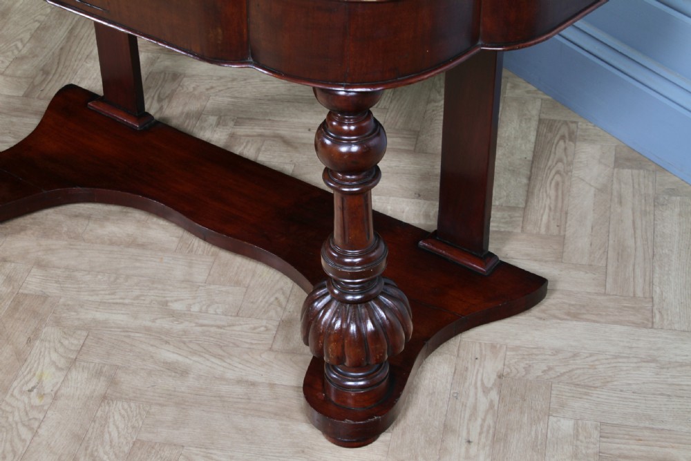 Antique Victorian Mahogany Carved Duchess 8 Drawer Dressing Table With Mirror View XIII