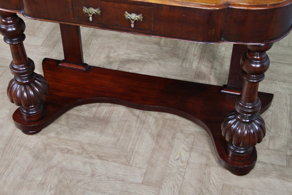 Antique Victorian Mahogany Carved Duchess 8 Drawer Dressing Table With Mirror View XVI