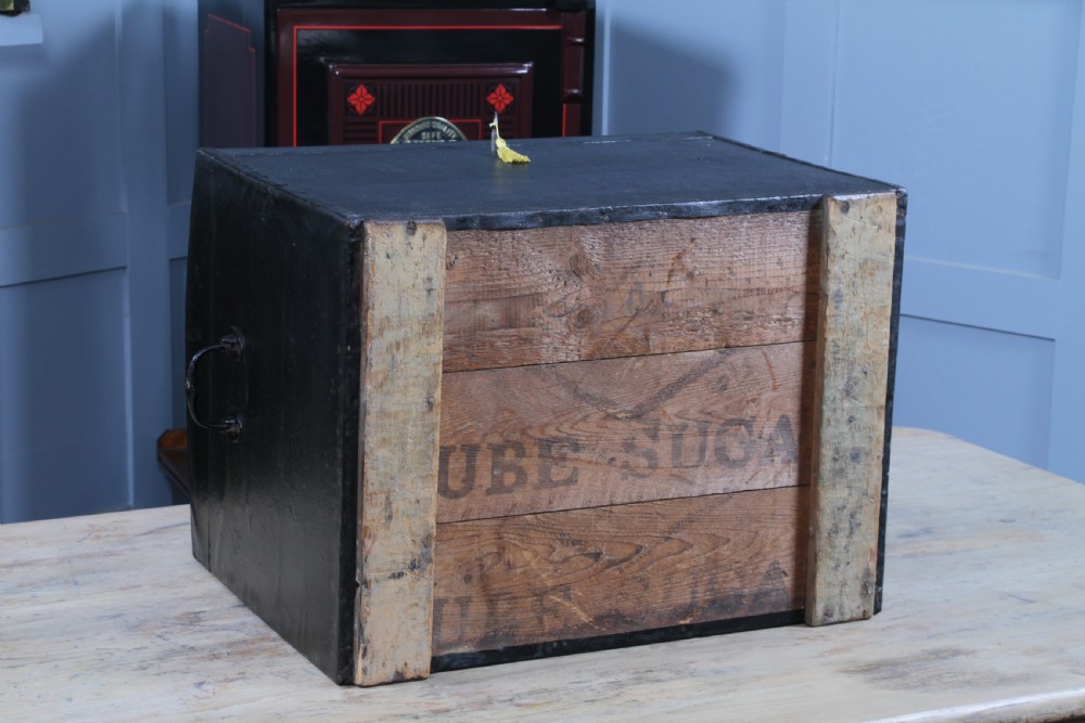 Antique Victorian Rexine Domed Travelling Trunk Coach Luggage Chest Locking 1888 View XXIII