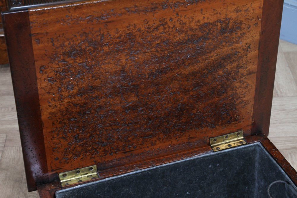 Victorian Mahogany Coal Purdonium Chest Box Log Store Small Coffee Table 1880 View IV