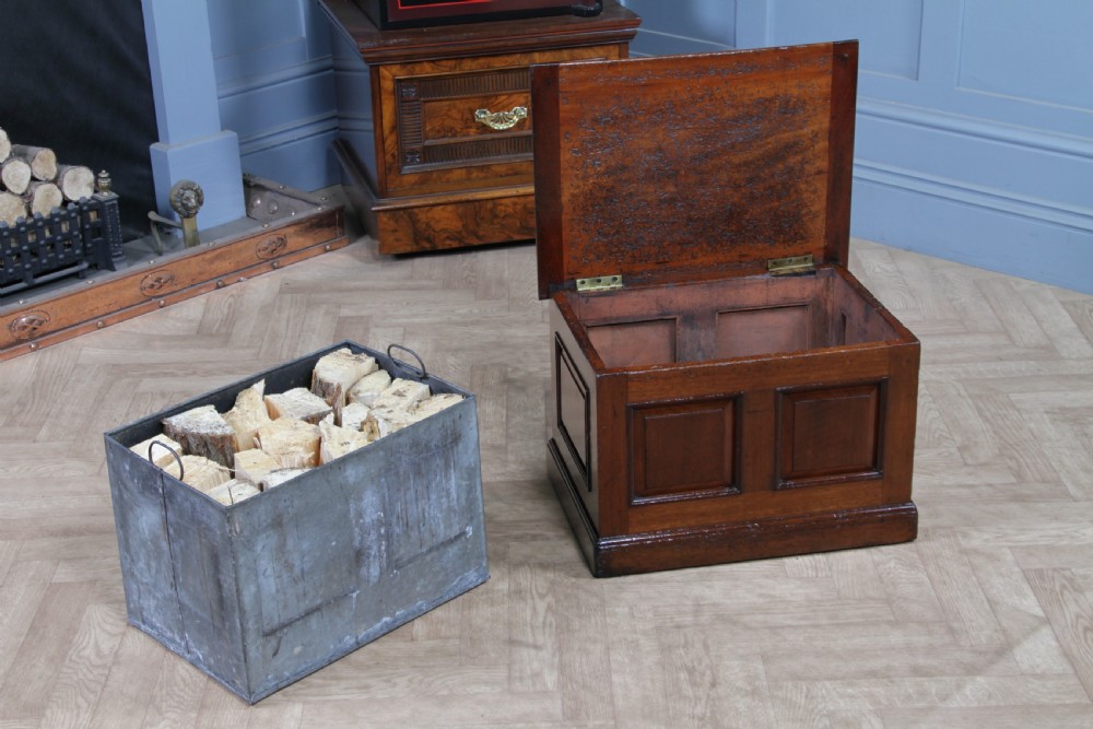 Victorian Mahogany Coal Purdonium Chest Box Log Store Small Coffee Table 1880 View V