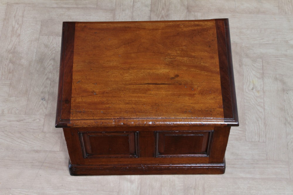 Victorian Mahogany Coal Purdonium Chest Box Log Store Small Coffee Table 1880 View VII