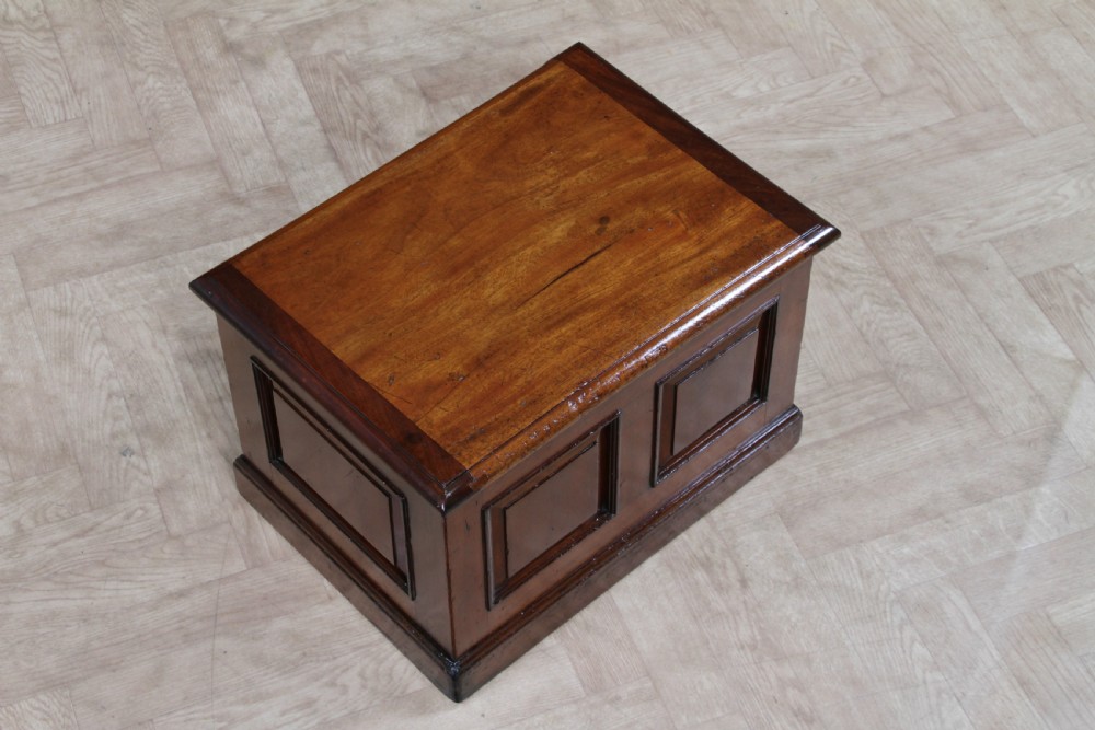 Victorian Mahogany Coal Purdonium Chest Box Log Store Small Coffee Table 1880 View IX