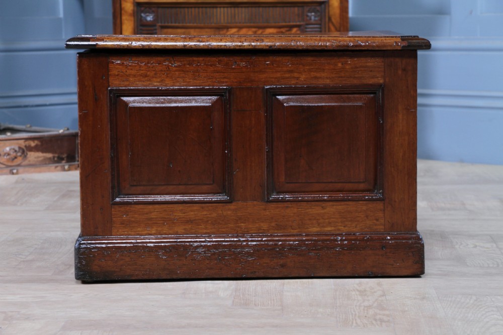 Victorian Mahogany Coal Purdonium Chest Box Log Store Small Coffee Table 1880 View XVI