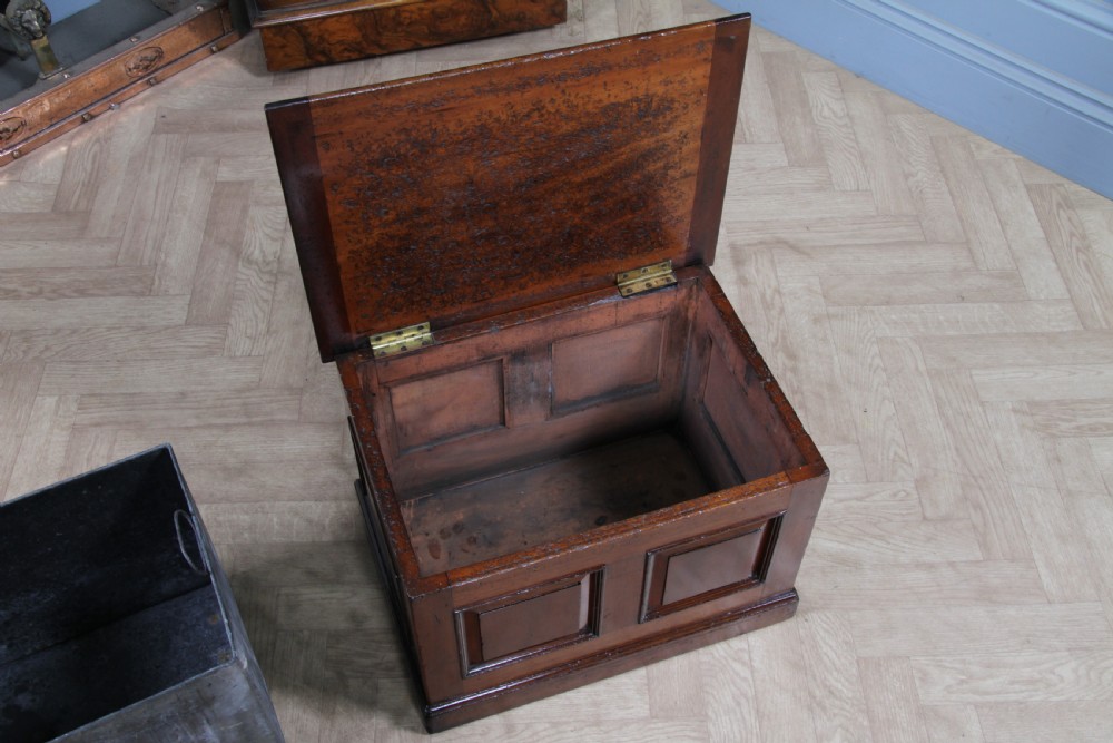 Victorian Mahogany Coal Purdonium Chest Box Log Store Small Coffee Table 1880 View XX