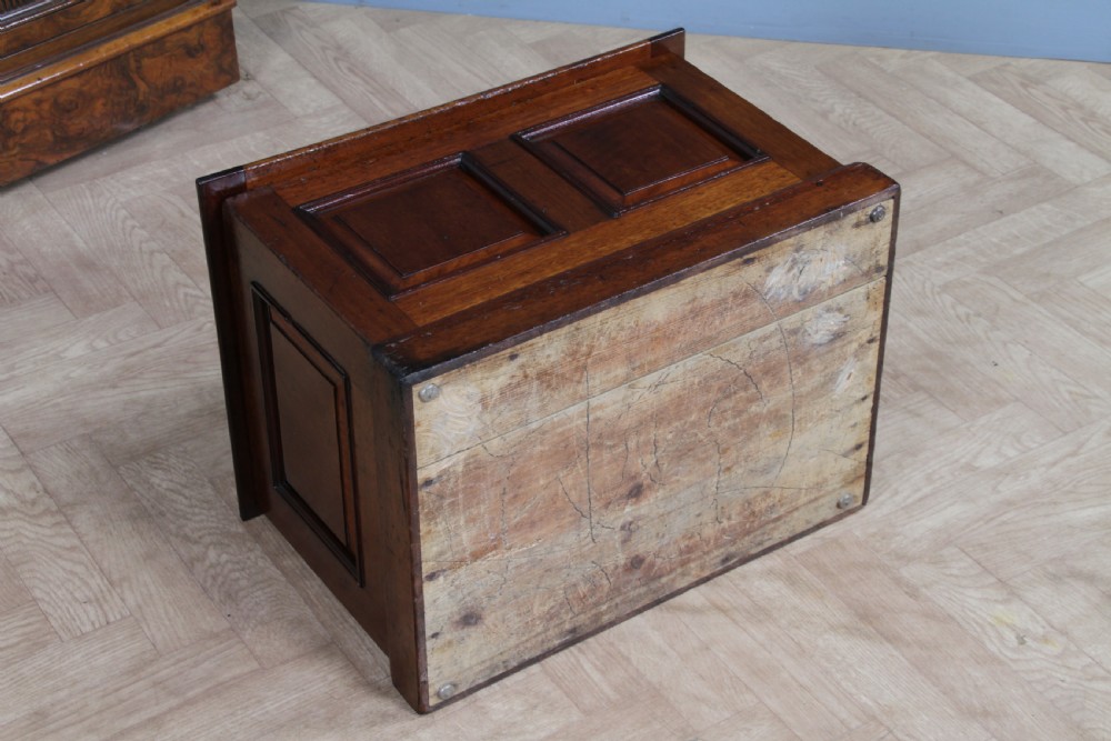 Victorian Mahogany Coal Purdonium Chest Box Log Store Small Coffee Table 1880 View XXV