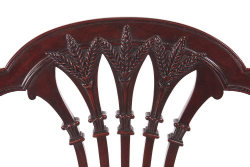 QUALITY SET OF FOUR ANTIQUE MAHOGANY CARVED DINING CHAIRS - ADDITIONAL PHOTO 3