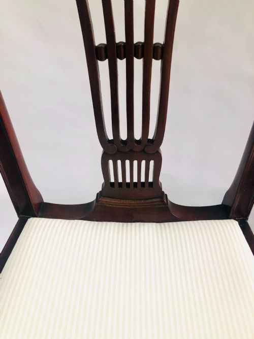 QUALITY SET OF FOUR ANTIQUE MAHOGANY CARVED DINING CHAIRS - ADDITIONAL PHOTO 6