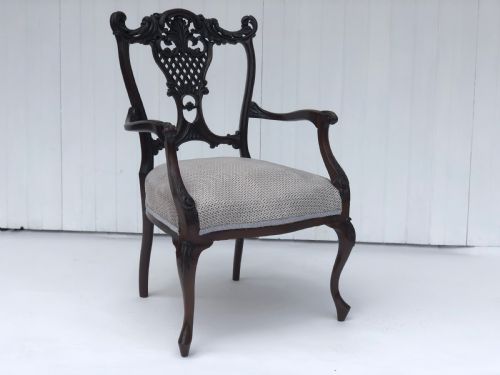 Fine Quality Victorian Carved Armchair