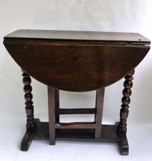 Rare Small Antique Oak Gate Leg Table
