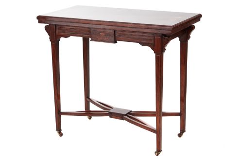 Edwardian Rosewood Inlaid Card Table