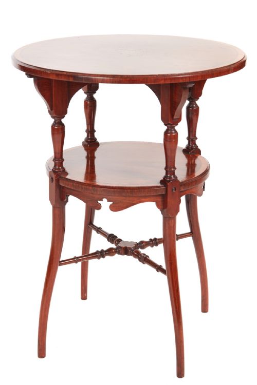 Fine Quality Inlaid Rosewood Two-tier Occasional Table