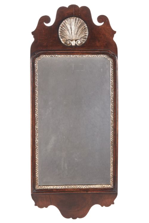Splendid Walnut Fretwork Wall Mirror, Circa 1900