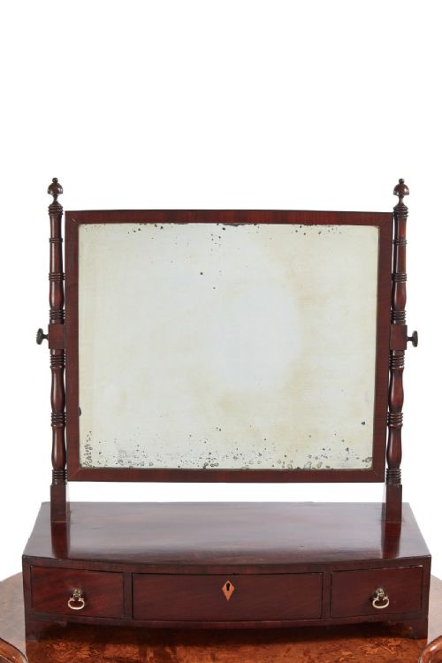 Antique Georgian Mahogany Ladies Dressing Table Mirror
