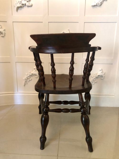 ANTIQUE OAK DESK CHAIR - ADDITIONAL PHOTO 2