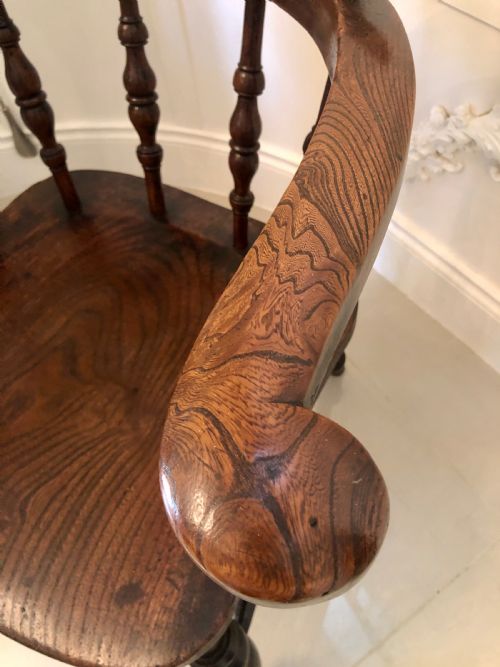 ANTIQUE OAK DESK CHAIR - ADDITIONAL PHOTO 9
