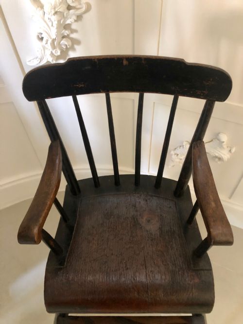 UNUSUAL ANTIQUE BABY'S HIGH CHAIR - ADDITIONAL PHOTO 4