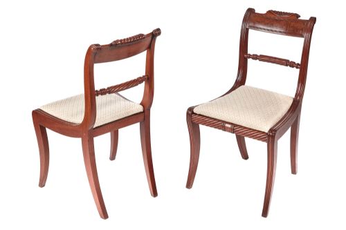 Fine Pair of Regency Mahogany Side Chairs