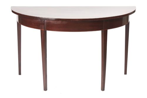Quality George III Mahogany Demi-lune Console Table