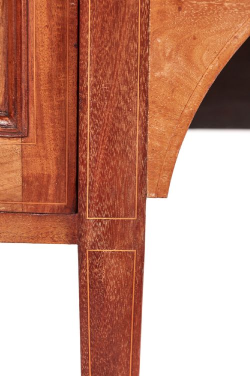 ANTIQUE EDWARDIAN INLAID MAHOGANY BREAKFRONT SIDEBOARD - ADDITIONAL PHOTO 9