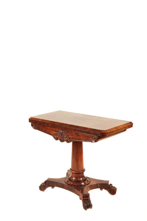 William IV Antique Rosewood Card Table C.1835