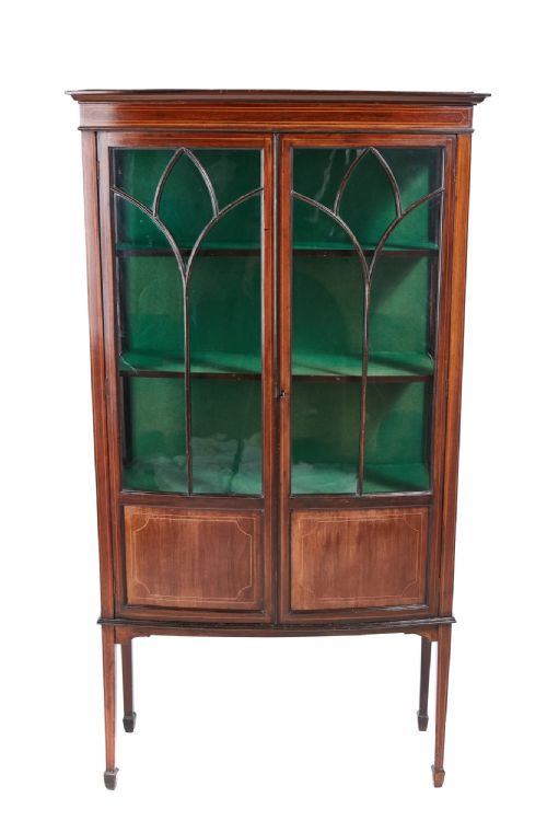 Mahogany Inlaid Display Cabinet C.1900
