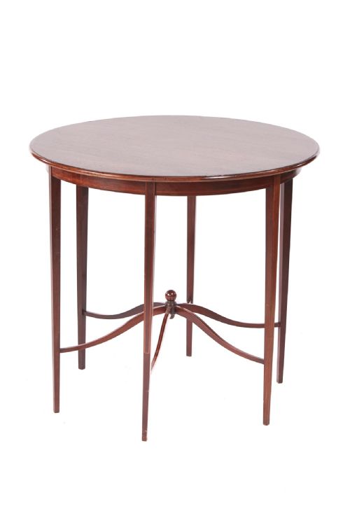 Unusual Edwardian Mahogany Inlaid Centre Table