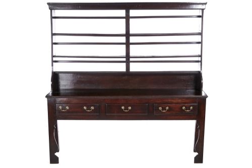 Fine 18th Century Antique Oak Welsh Dresser and Plate Rack