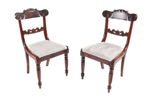 Pair of William IV Mahogany Side Chairs