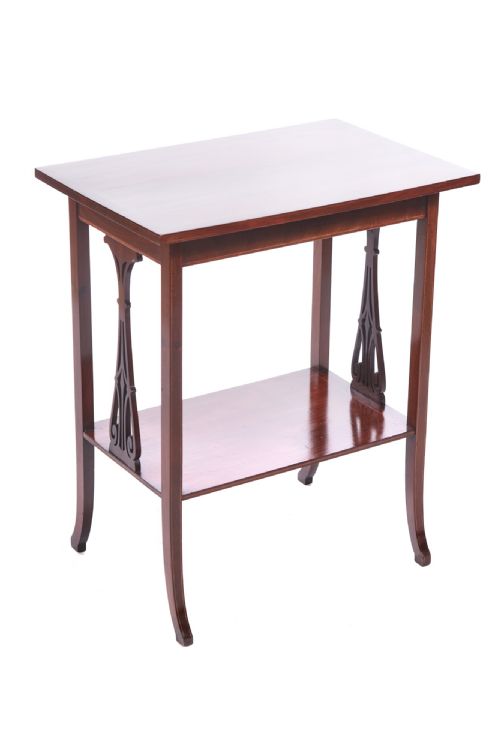 Edwardian Mahogany Inlaid Lamp Table