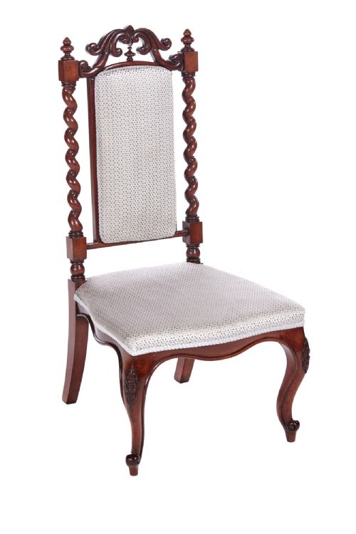 Antique Victorian Carved Mahogany Hall Chair