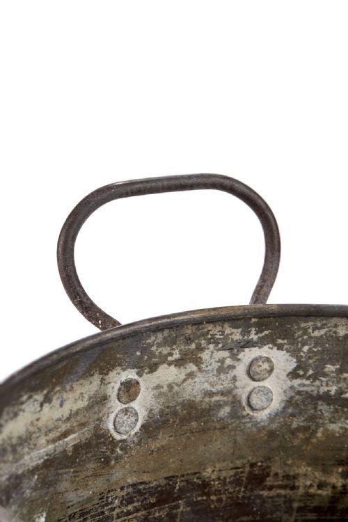 LARGE GEORGIAN ANTIQUE COPPER SAUCEPAN - ADDITIONAL PHOTO 1