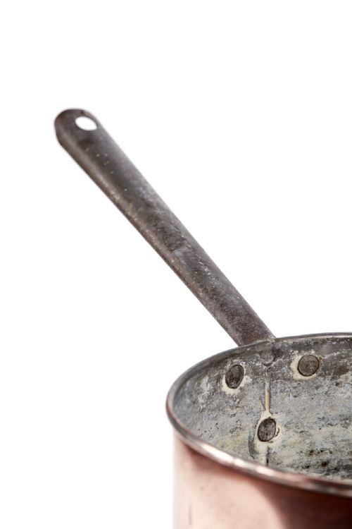 LARGE GEORGIAN ANTIQUE COPPER SAUCEPAN - ADDITIONAL PHOTO 3