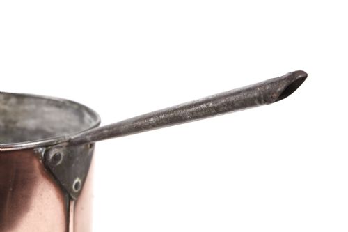LARGE GEORGIAN ANTIQUE COPPER SAUCEPAN - ADDITIONAL PHOTO 5