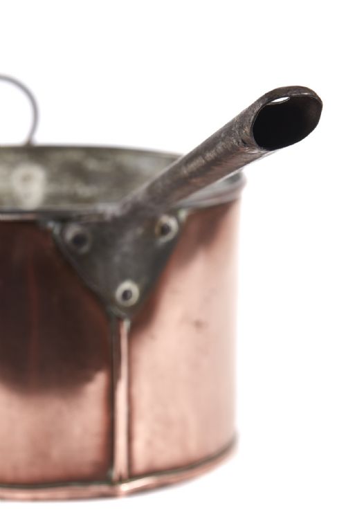 LARGE GEORGIAN ANTIQUE COPPER SAUCEPAN - ADDITIONAL PHOTO 6