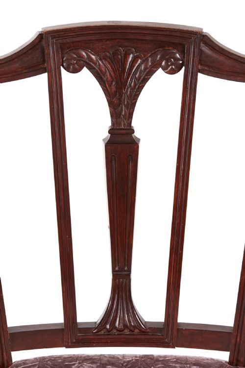 PAIR OF MAHOGANY HEPPLEWHITE STYLE SIDE CHAIRS C1890 - ADDITIONAL PHOTO 3