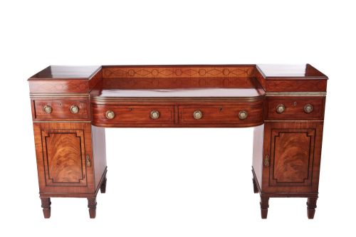 Outstanding Regency Mahogany Brass Inlaid Sideboard