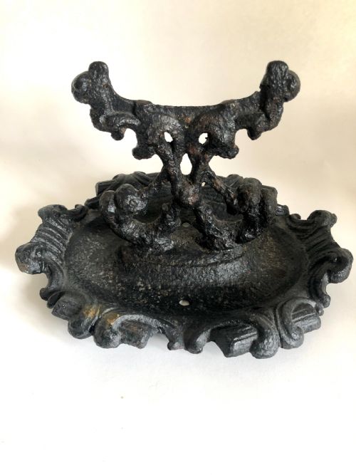 Unusual Antique Victorian Ornate Cast Iron Foot Scraper