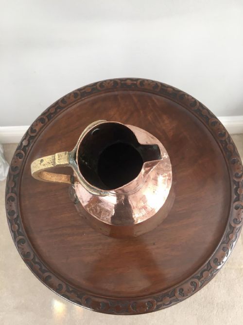 ANTIQUE ARTS AND CRAFTS COPPER AND BRASS MILK JUG - ADDITIONAL PHOTO 5