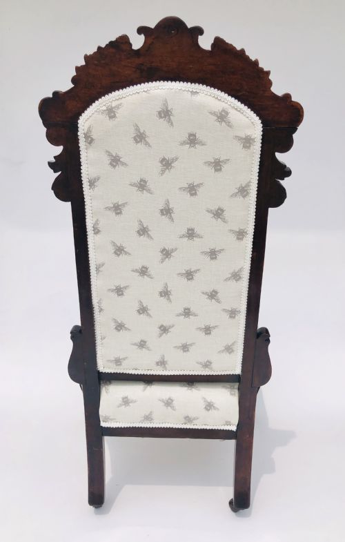 FINE VICTORIAN ROSEWOOD LADIES CHAIR - ADDITIONAL PHOTO 4