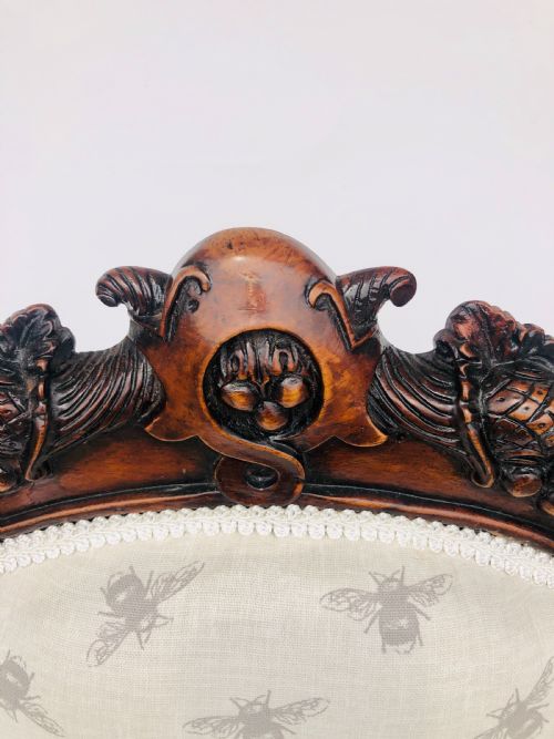 FINE VICTORIAN ROSEWOOD LADIES CHAIR - ADDITIONAL PHOTO 6