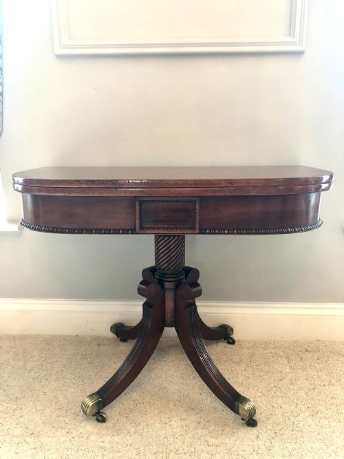 Fine Antique Regency Mahogany Tea Table