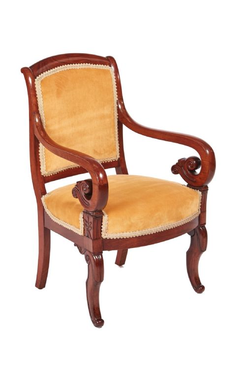 Fine Quality Mahogany Regency Library Chair