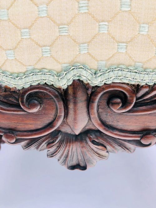QUALITY VICTORIAN CARVED ROSEWOOD SIDE CHAIR - ADDITIONAL PHOTO 5