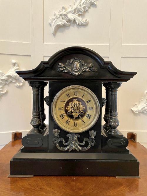 Outstanding Large French Marble Eight Day Mantel Clock
