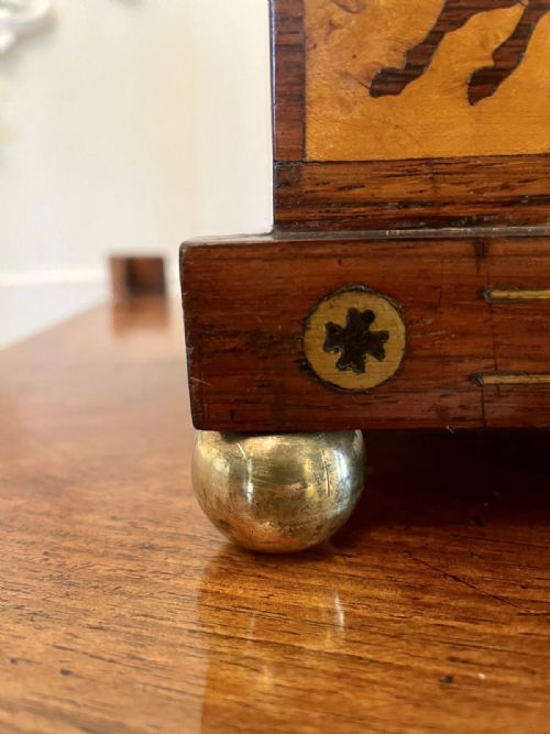 fig 3. Fine Antique Regency Inlaid Marquetry Mantel Clock