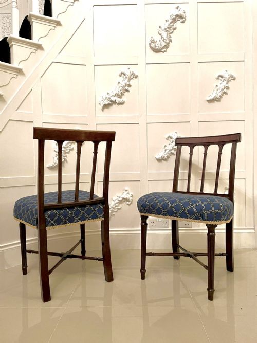 Fine Pair Antique George III Mahogany Side/desk Chairs