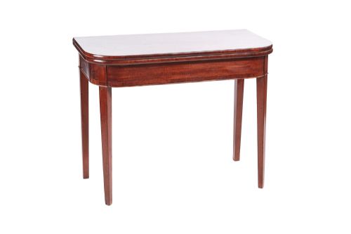 Antique George III Mahogany Inlaid Tea Table
