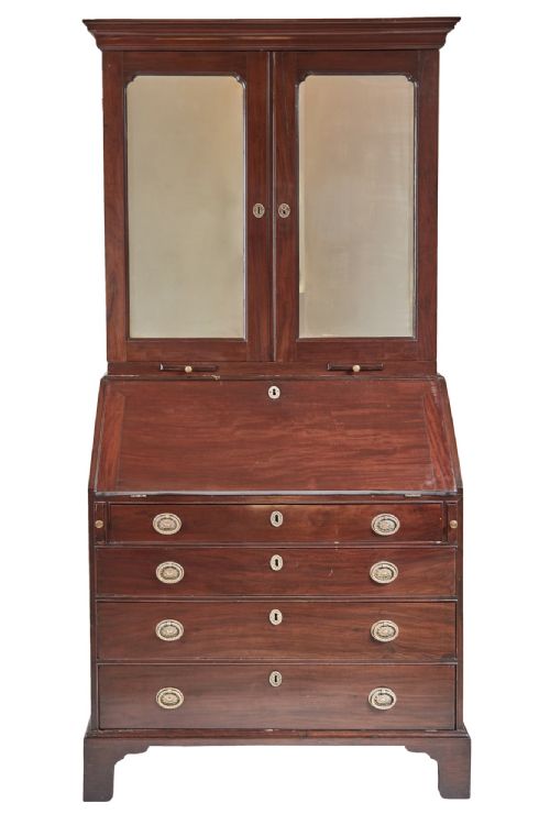Antique Georgian Mahogany Bureau Bookcase