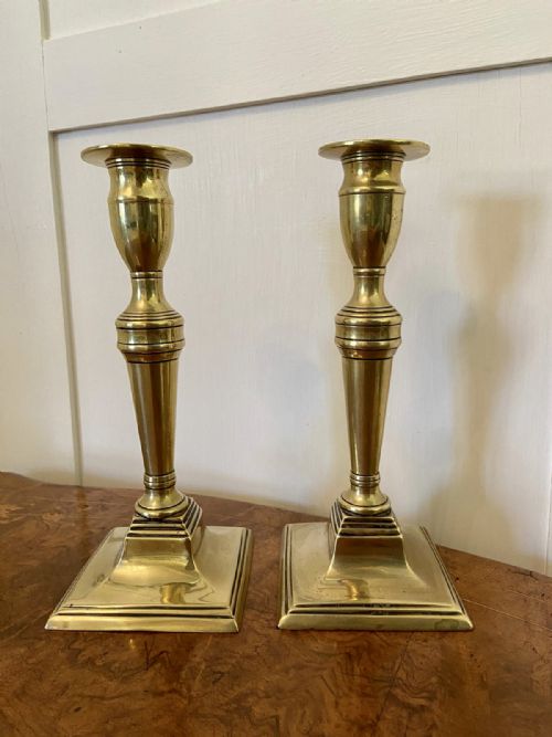 Antique Georgian Brass Candlesticks